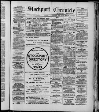 cover page of Stockport Chronicle published on February 28, 1906