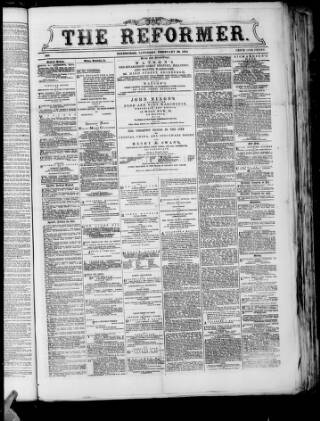cover page of Reformer (Edinburgh) published on February 28, 1874