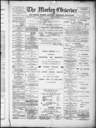 cover page of Morley Observer published on November 30, 1900
