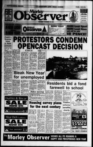 cover page of Morley Observer published on December 30, 1993