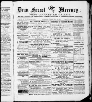 cover page of Dean Forest Mercury published on May 24, 1889