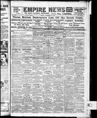 cover page of Empire News & The Umpire published on December 30, 1917