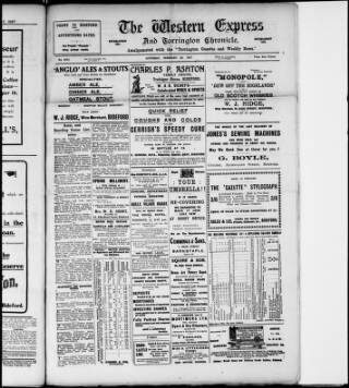 cover page of Western Express published on February 24, 1917