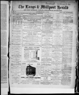 cover page of Largs & Millport Herald published on May 17, 1884