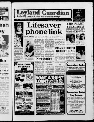 cover page of Leyland Guardian published on May 29, 1986