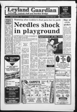 cover page of Leyland Guardian published on July 6, 1989