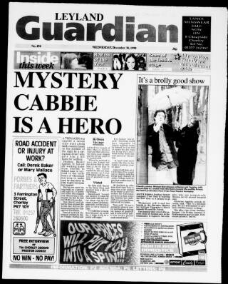 cover page of Leyland Guardian published on December 30, 1998