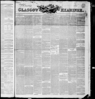 cover page of Glasgow Examiner published on December 30, 1848