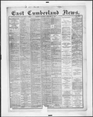 cover page of East Cumberland News published on February 2, 1901