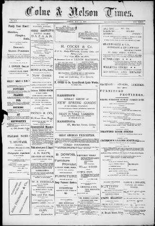 cover page of Colne & Nelson Times published on May 21, 1897