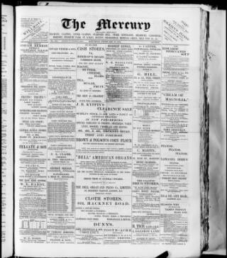 cover page of Hackney Mercury published on February 28, 1891