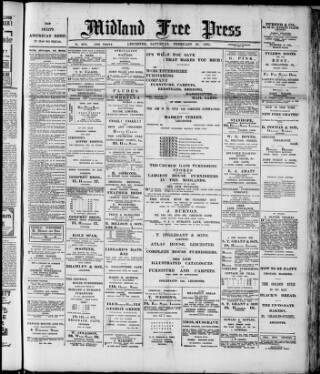 cover page of Midland Free Press published on February 28, 1903