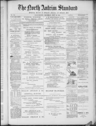cover page of North Antrim Standard published on May 29, 1902