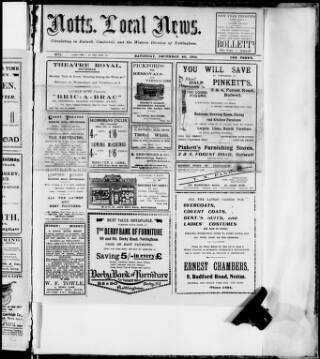 cover page of Nottingham Advertiser published on December 30, 1916