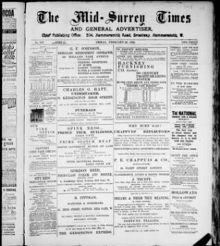 cover page of Mid-Surrey Times published on February 28, 1902