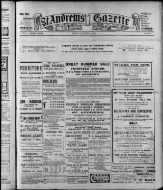 cover page of St. Andrews Gazette published on September 18, 1914