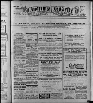 cover page of St. Andrews Gazette published on December 18, 1914