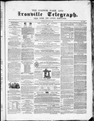 cover page of Codnor Park and Ironville Telegraph published on February 28, 1863