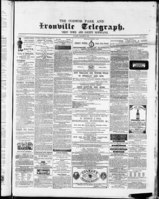 cover page of Codnor Park and Ironville Telegraph published on December 30, 1865