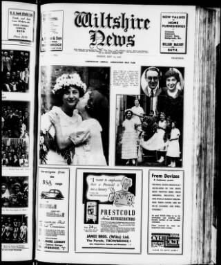 cover page of Wiltshire News published on May 29, 1936