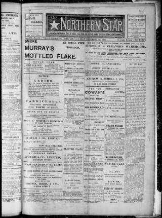 cover page of Northern Star (Belfast) published on December 30, 1899