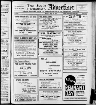 cover page of Peeblesshire Monthly Advertiser and Tweedside Journal published on May 29, 1936