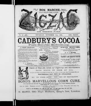 cover page of Zigzag published on November 3, 1881