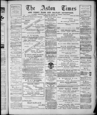 cover page of Aston Times published on December 30, 1893
