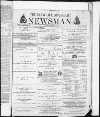 cover page of Harwich & Dovercourt Newsman published on February 28, 1874