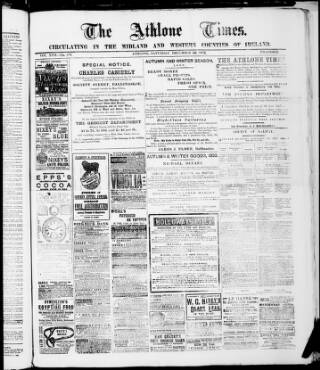 cover page of Athlone Times published on December 30, 1893