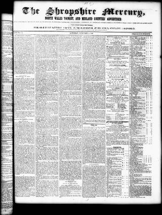 cover page of Shropshire Mercury published on February 1, 1840