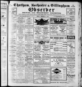 cover page of Chatham, Rochester and Brompton Observer published on February 28, 1930