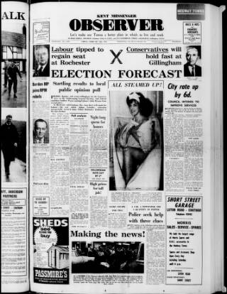 cover page of Chatham, Rochester and Brompton Observer published on February 28, 1964