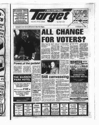 cover page of Haltemprice Target published on February 3, 1993