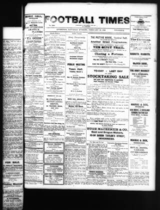 cover page of Highland News and Football Times published on February 28, 1920