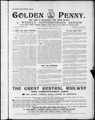 cover page of Hour Glass published on February 11, 1909