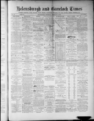 cover page of Helensburgh and Gareloch Times published on February 28, 1883