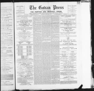 cover page of Govan Press and Weekly Advertiser for Govan & Kinning Park published on February 28, 1891