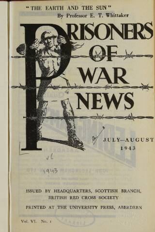 cover page of Prisoners of War News published on July 1, 1943