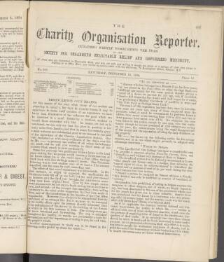 cover page of Charity Organisation Reporter published on December 13, 1884