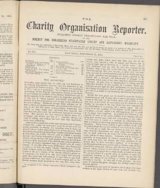 cover page of Charity Organisation Reporter published on December 27, 1884