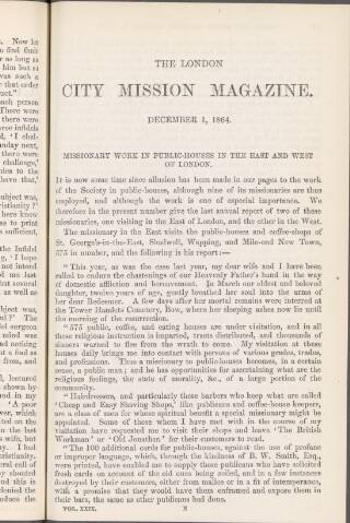 cover page of London City Mission Magazine published on December 1, 1864