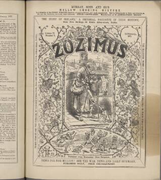 cover page of Zozimus published on February 15, 1871