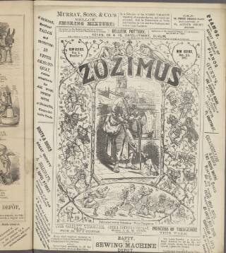 cover page of Zozimus published on December 30, 1871