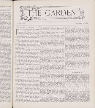 cover page of The Garden published on November 30, 1901