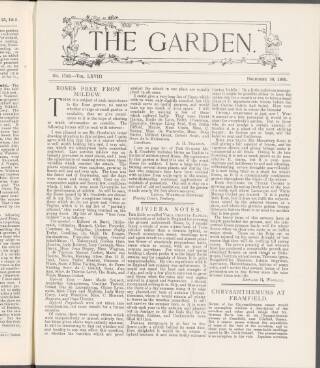 cover page of The Garden published on December 30, 1905