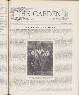 cover page of The Garden published on September 18, 1915