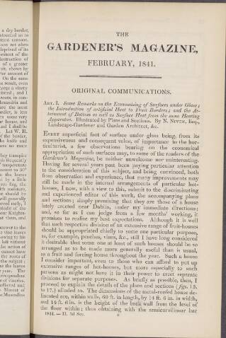 cover page of Gardener's Magazine published on February 1, 1841